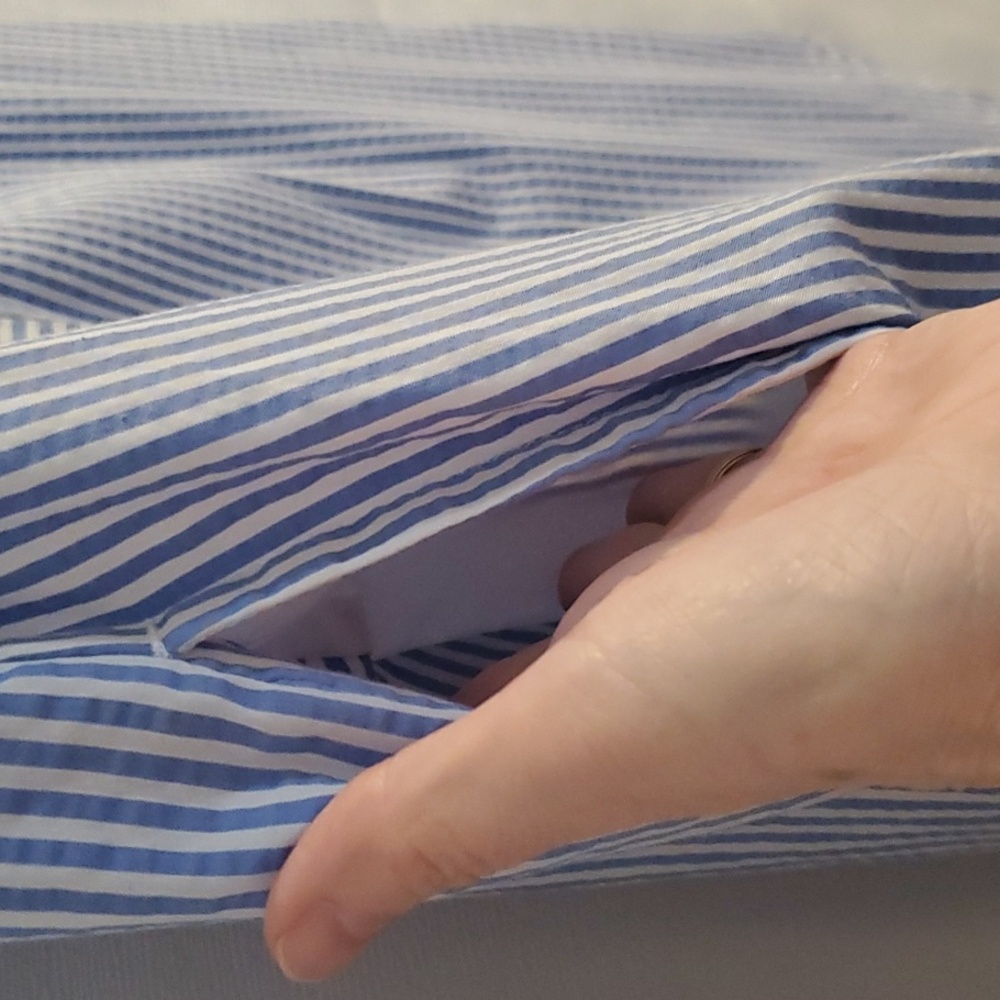 Vineyard Vines Dress With Blue & White Pinstripes, Size 10 - Picture 3 of 6